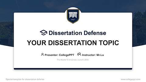 The Master’S University Graduation Thesis Defense PPT Template