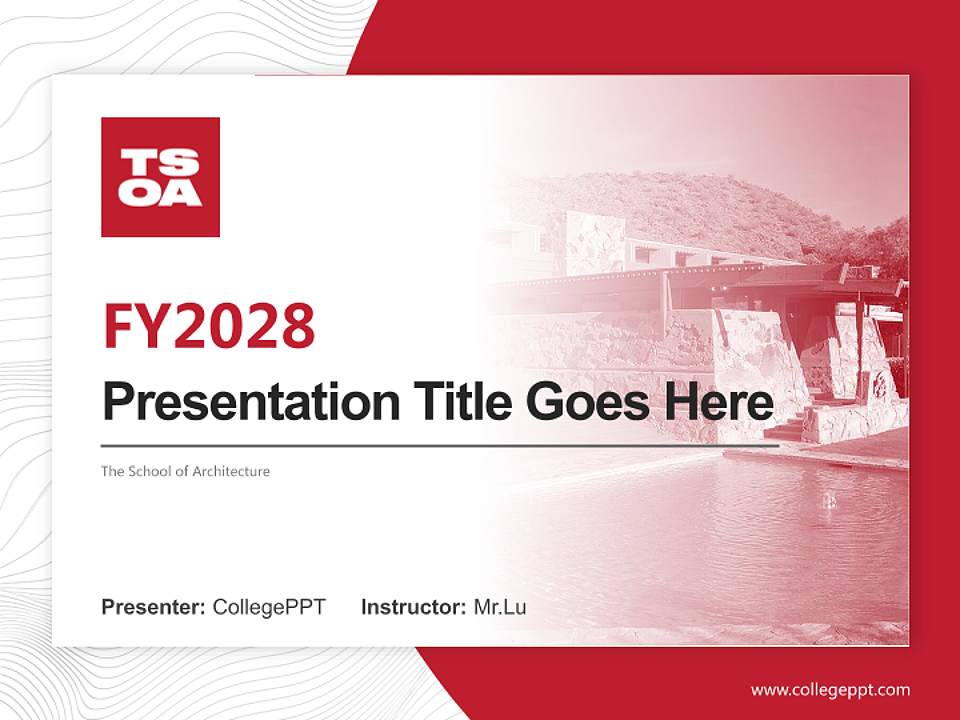 The School of Architecture Academic Presentation/Research Findings Report PPT Template4:3 ratio PPT effect preview image5