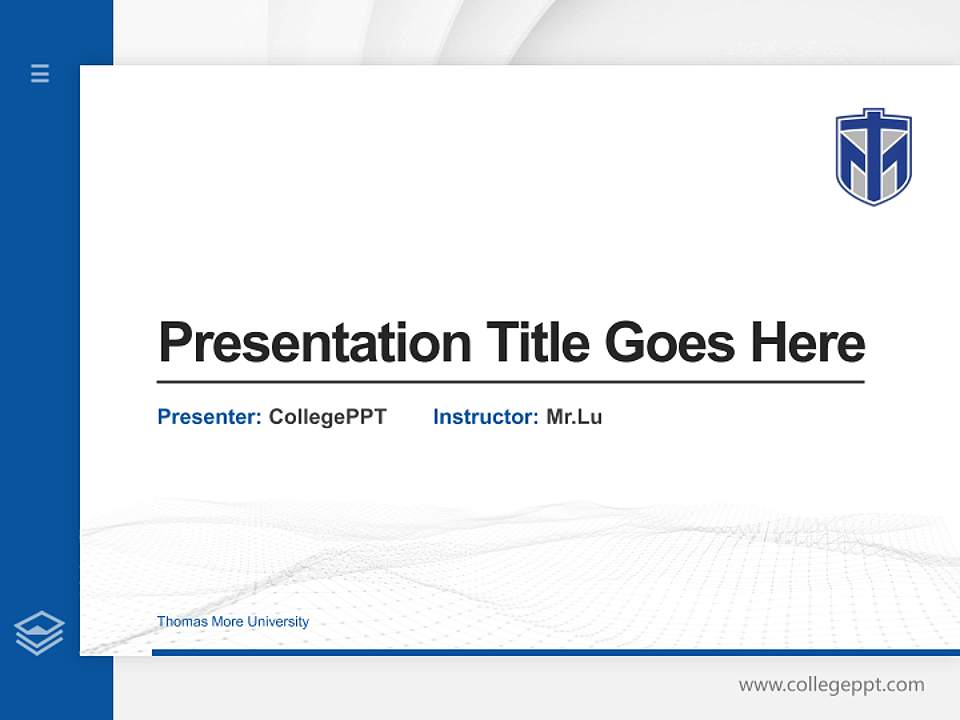 Thomas More University Thesis Proposal/Graduation Defense PPT Template4:3 ratio PPT effect preview image5
