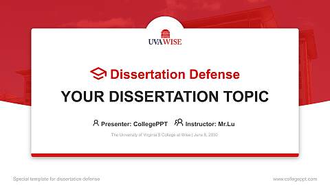 The University of Virginia’S College at Wise Graduation Thesis Defense PPT Template