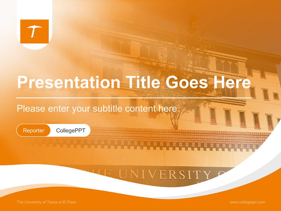 The University of Texas at El Paso Lecture Sharing and Networking Event PPT Template4:3 ratio PPT effect preview image4