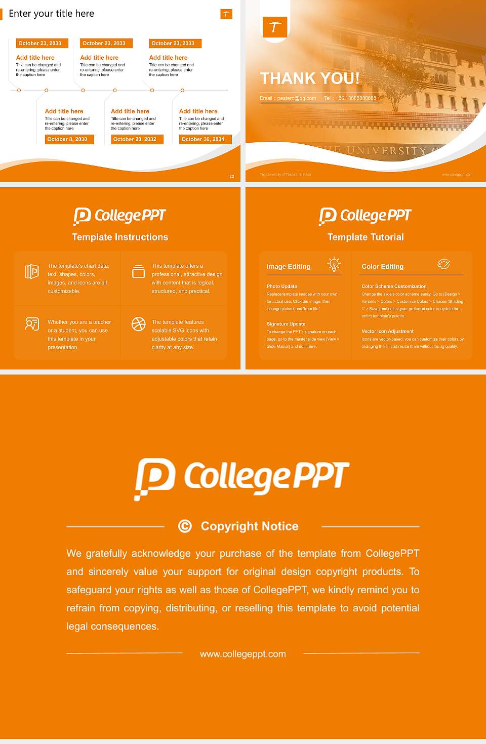 The University of Texas at El Paso Lecture Sharing and Networking Event PPT Template4:3 ratio PPT effect preview image4