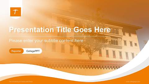 The University of Texas at El Paso Lecture Sharing and Networking Event PPT Template