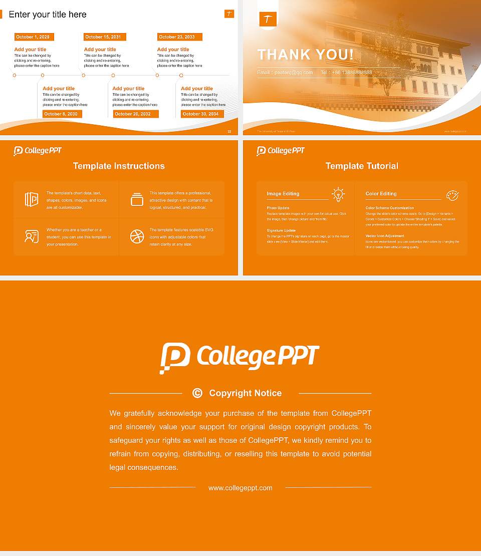 The University of Texas at El Paso Lecture Sharing and Networking Event PPT Template16:9 ratio PPT effect preview image4