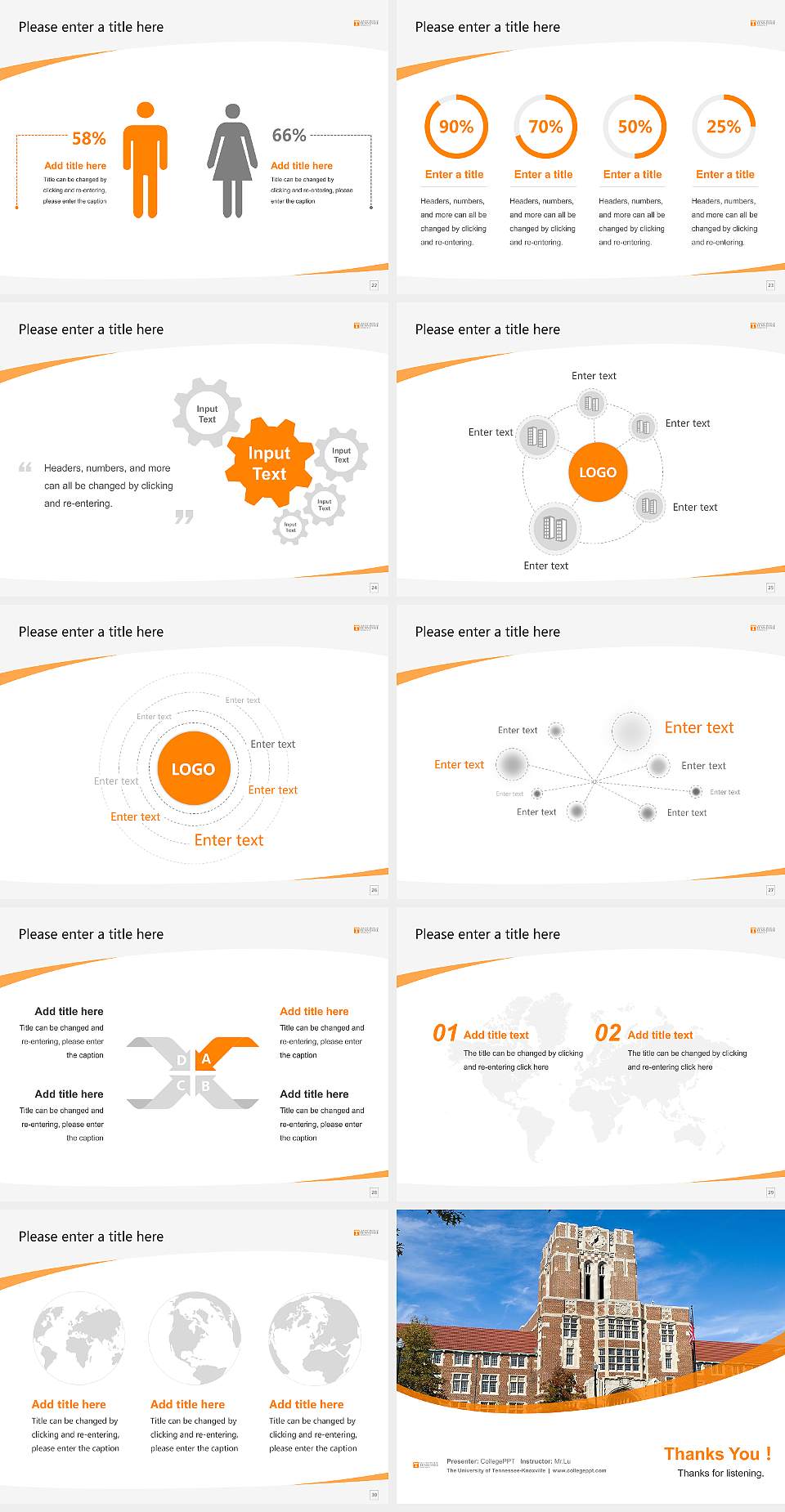 The University of Tennessee-Knoxville Course/Courseware Creation PPT Template4:3 ratio PPT effect preview image4