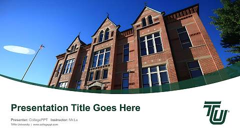 Tiffin University Course/Courseware Creation PPT Template
