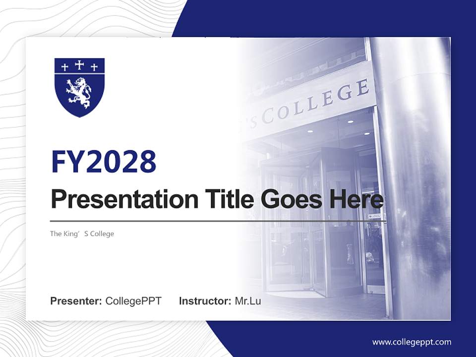 The King’S College Academic Presentation/Research Findings Report PPT Template4:3 ratio PPT effect preview image5
