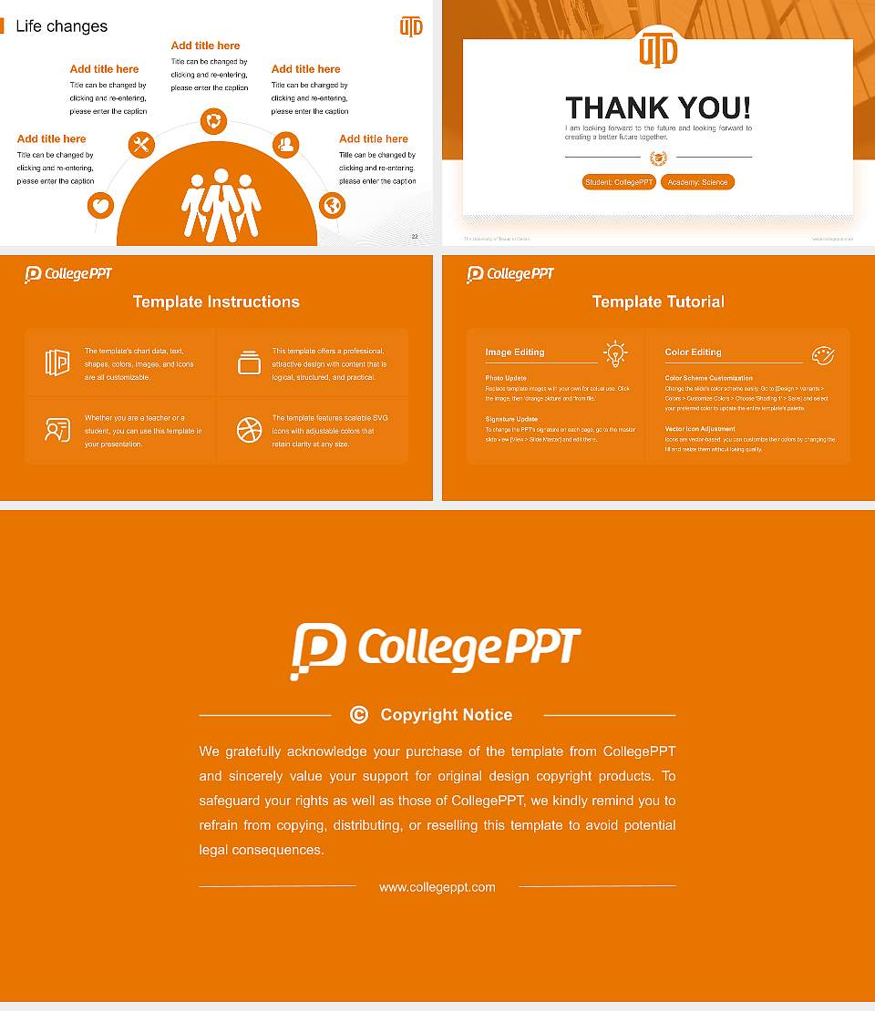 The University of Texas at Dallas National Scholarship Defense PPT Template16:9 ratio PPT effect preview image4