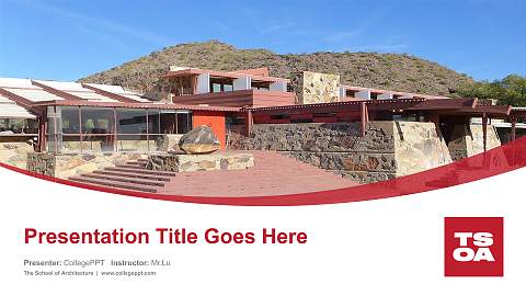 The School of Architecture Course/Courseware Creation PPT Template