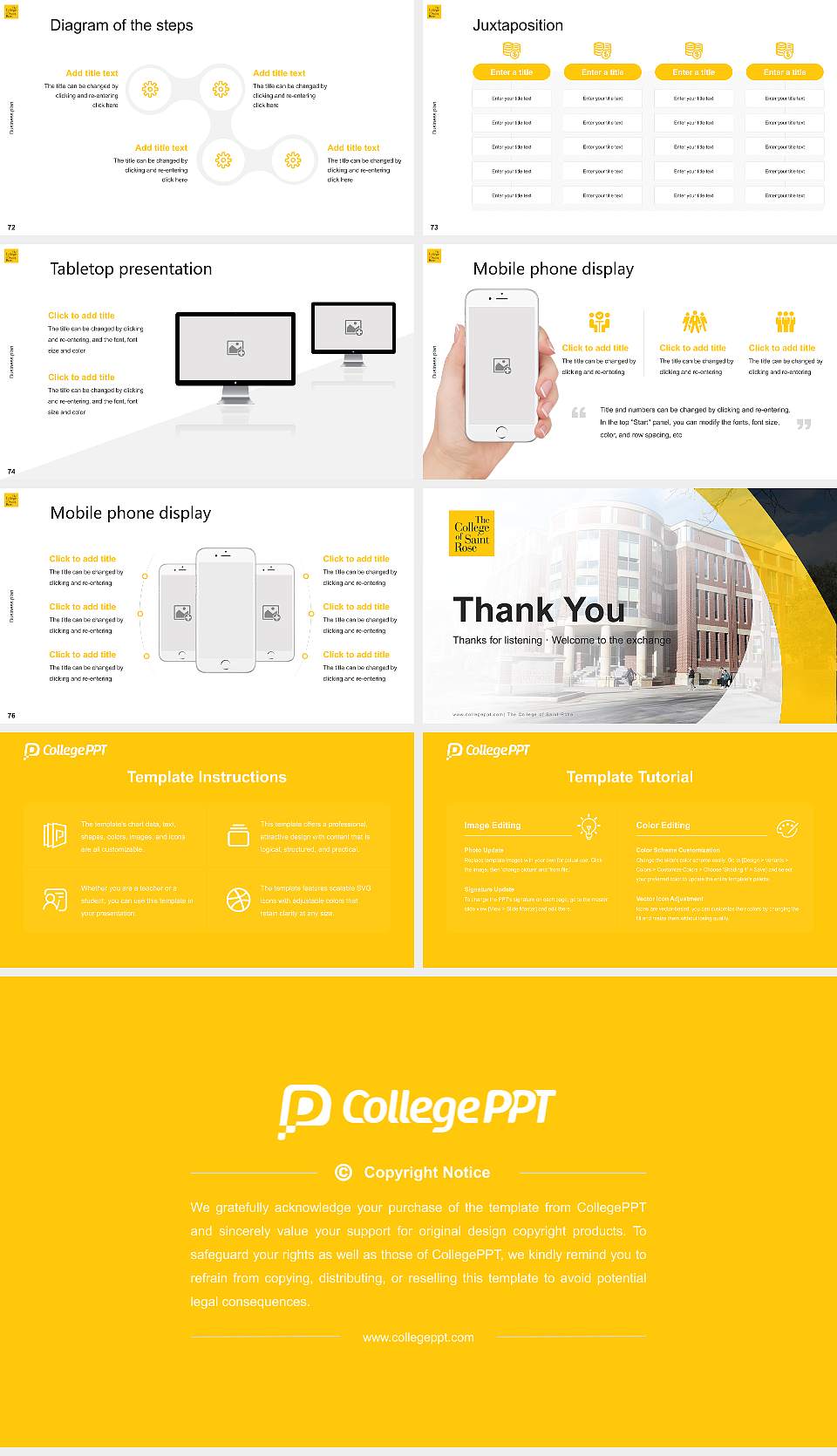 The College of Saint Rose Competition/Entrepreneurship Contest PPT Template16:9 ratio PPT effect preview image9