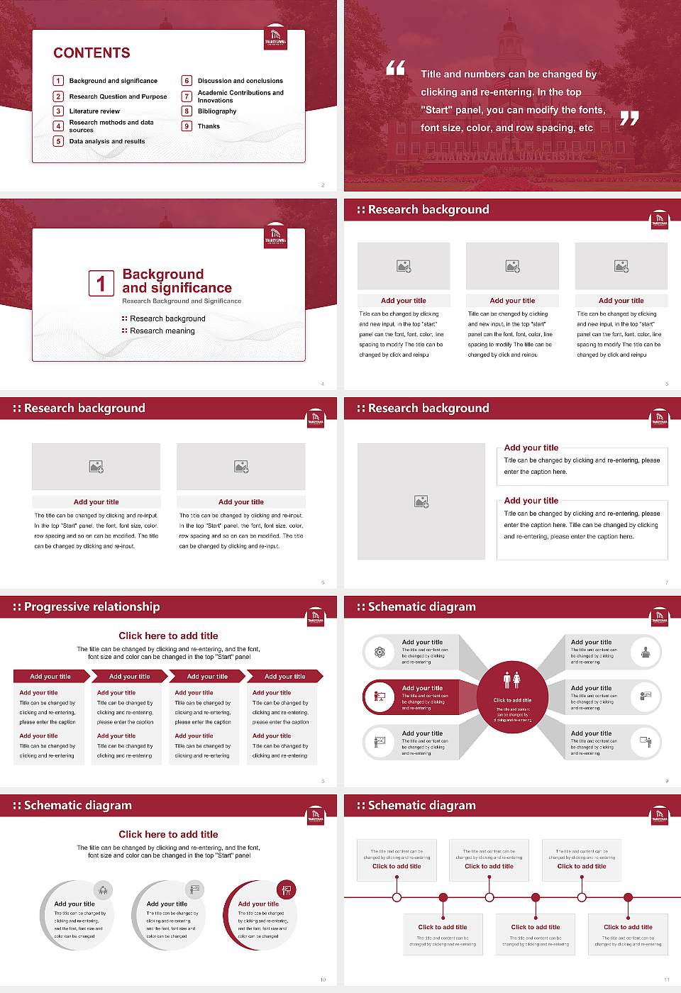 Transylvania University Graduation Thesis Defense PPT Template16:9 ratio PPT effect preview image2