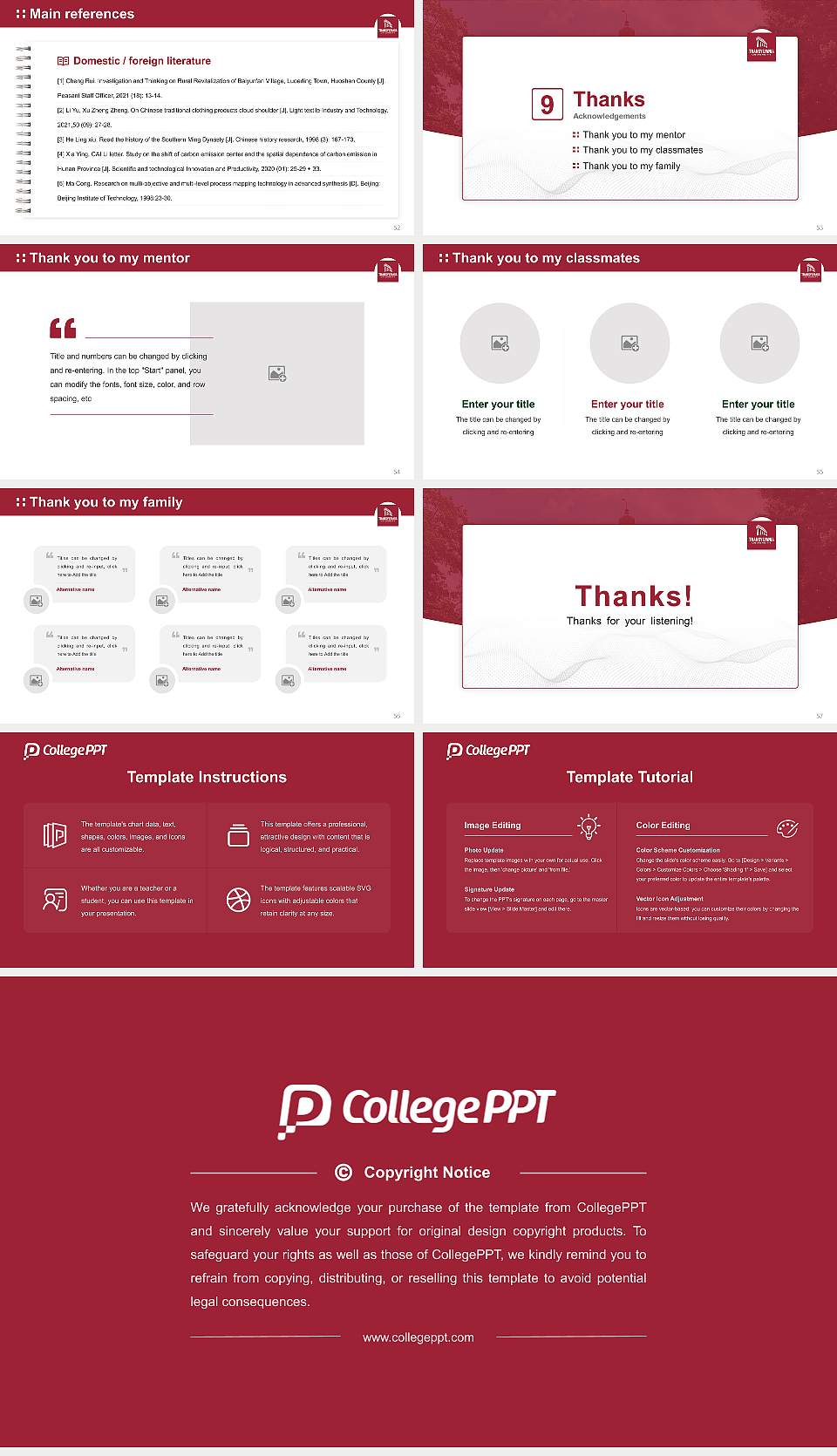 Transylvania University Graduation Thesis Defense PPT Template16:9 ratio PPT effect preview image7