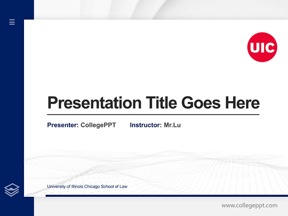 University of Illinois Chicago School of Law Thesis Proposal/Graduation Defense PPT Template4:3 ratio PPT effect preview image5