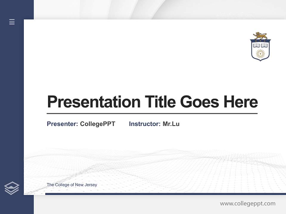 The College of New Jersey Thesis Proposal/Graduation Defense PPT Template4:3 ratio PPT effect preview image5
