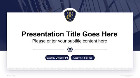 Thiel College National Scholarship Defense PPT Template