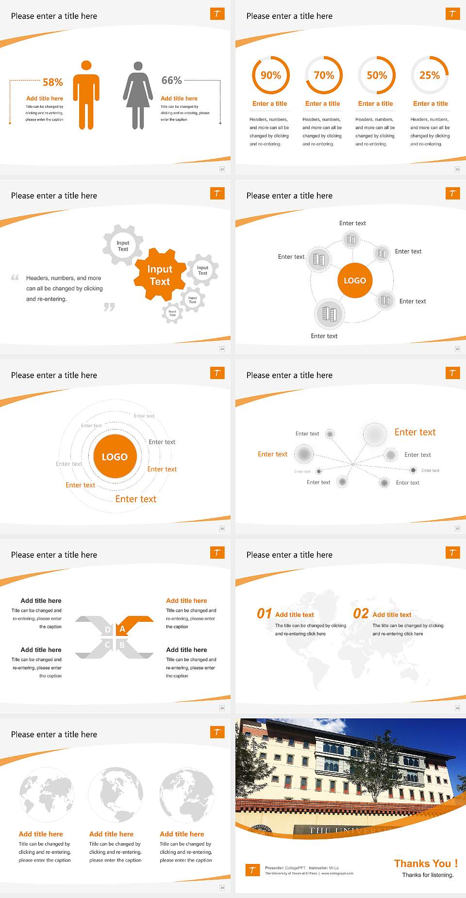 The University of Texas at El Paso Course/Courseware Creation PPT Template4:3 ratio PPT effect preview image4