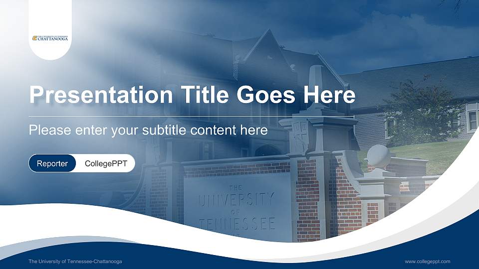 The University of Tennessee-Chattanooga Lecture Sharing and Networking Event PPT Template16:9 ratio PPT effect preview image