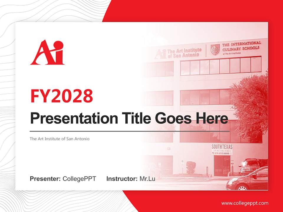 The Art Institute of San Antonio Academic Presentation/Research Findings Report PPT Template4:3 ratio PPT effect preview image5