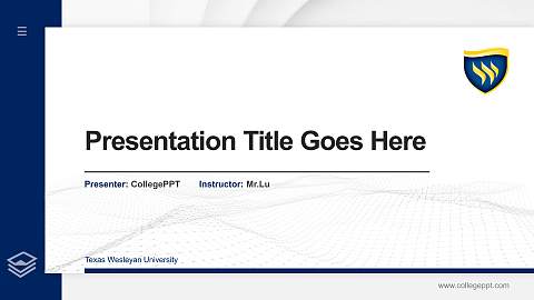 Texas Wesleyan University Thesis Proposal/Graduation Defense PPT Template