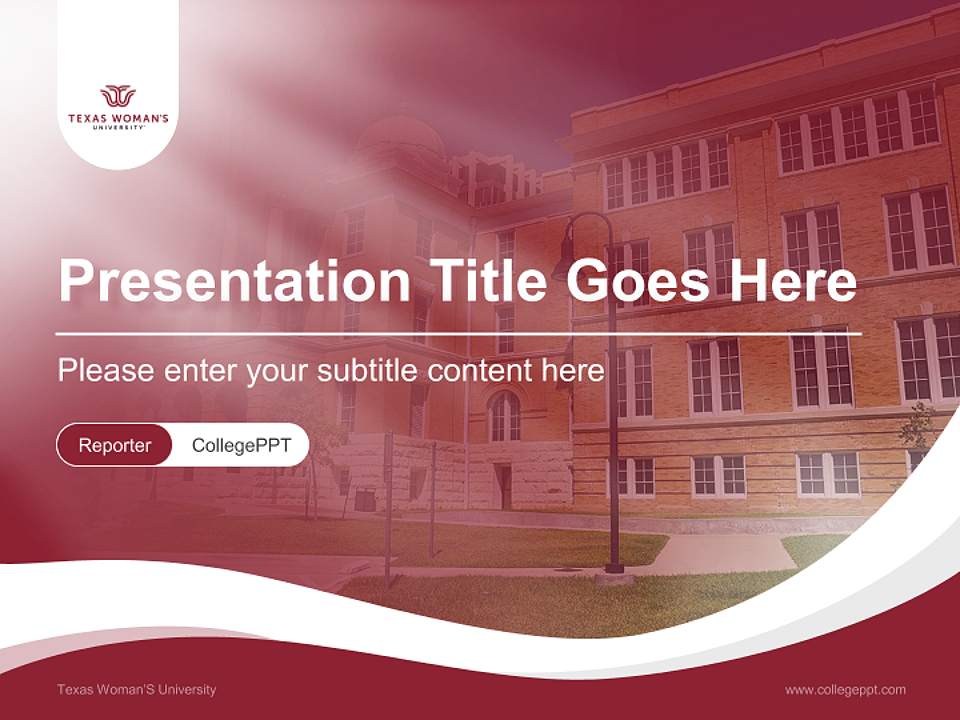 Texas Woman’S University Lecture Sharing and Networking Event PPT Template4:3 ratio PPT effect preview image4