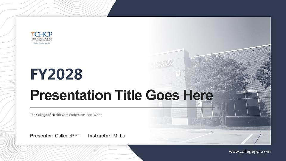 The College of Health Care Professions-Fort Worth Academic Presentation/Research Findings Report PPT Template16:9 ratio PPT effect preview image