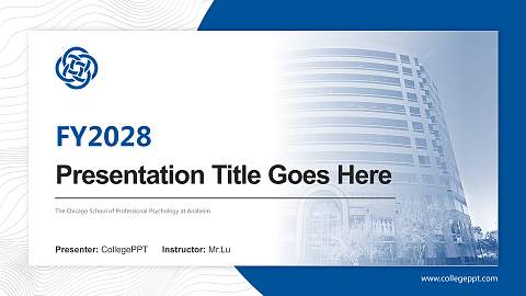 The Chicago School of Professional Psychology at Anaheim Academic Presentation/Research Findings Report PPT Template