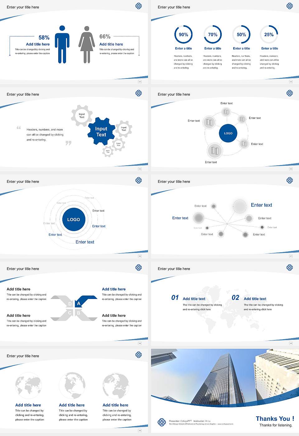 The Chicago School of Professional Psychology at Los Angeles Course/Courseware Creation PPT Template16:9 ratio PPT effect preview image4