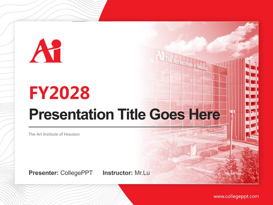 The Art Institute of Houston Academic Presentation/Research Findings Report PPT Template4:3 ratio PPT effect preview image5