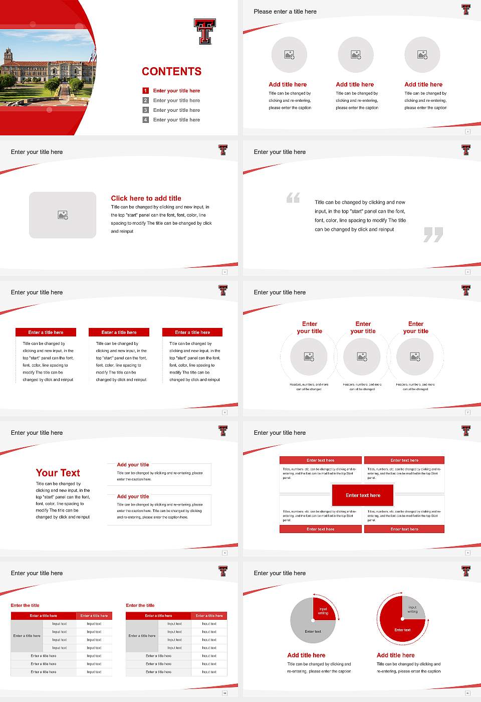 Texas Tech University Course/Courseware Creation PPT Template16:9 ratio PPT effect preview image2