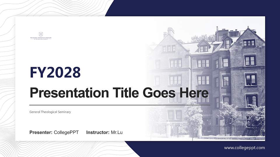 General Theological Seminary Academic Presentation/Research Findings Report PPT Template16:9 ratio PPT effect preview image