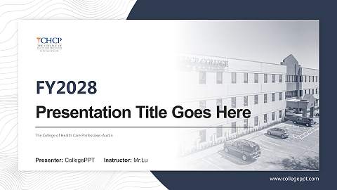 The College of Health Care Professions-Austin Academic Presentation/Research Findings Report PPT Template