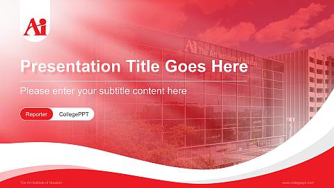 The Art Institute of Houston Lecture Sharing and Networking Event PPT Template