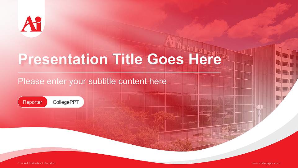 The Art Institute of Houston Lecture Sharing and Networking Event PPT Template16:9 ratio PPT effect preview image