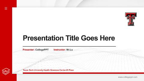 Texas Tech University Health Sciences Center-El Paso Thesis Proposal/Graduation Defense PPT Template