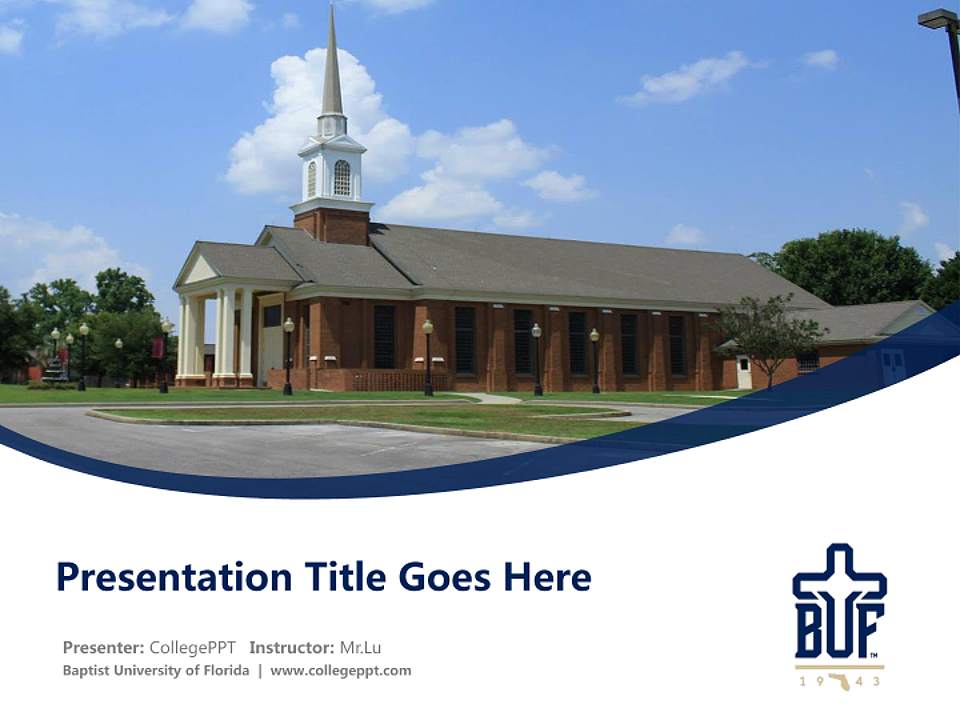 Baptist University of Florida Course/Courseware Creation PPT Template4:3 ratio PPT effect preview image5