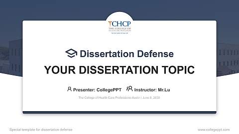 The College of Health Care Professions-Austin Graduation Thesis Defense PPT Template
