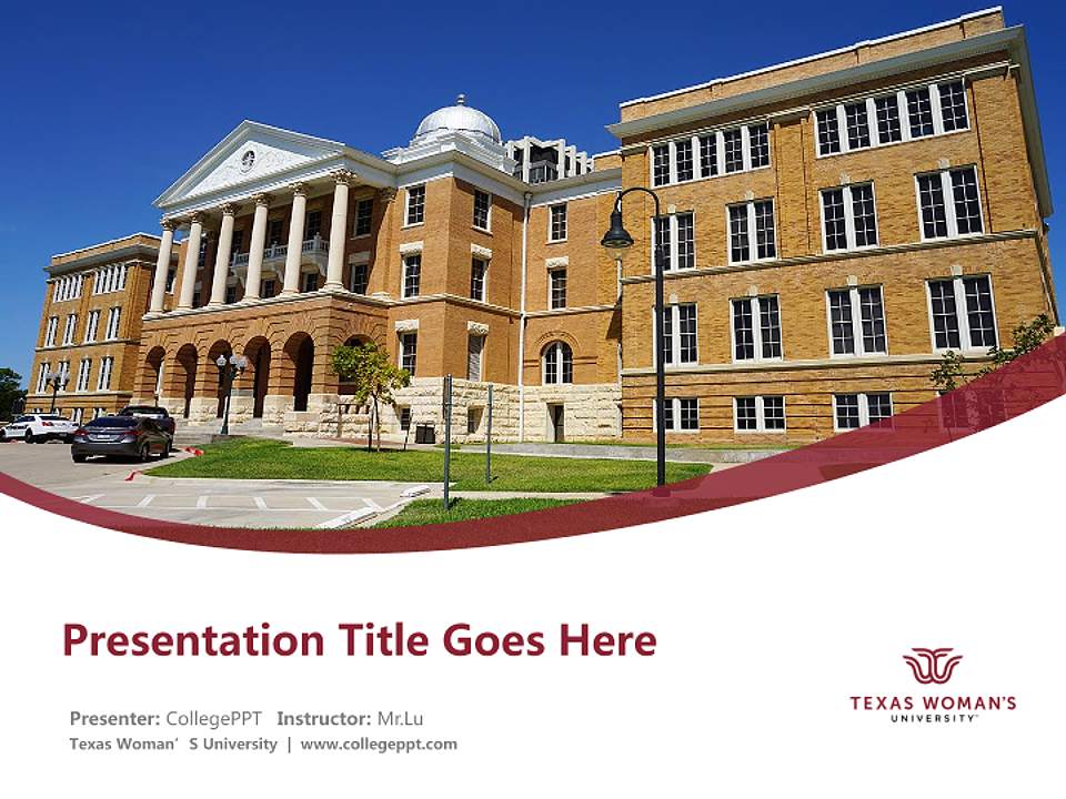 Texas Woman’S University Course/Courseware Creation PPT Template4:3 ratio PPT effect preview image5