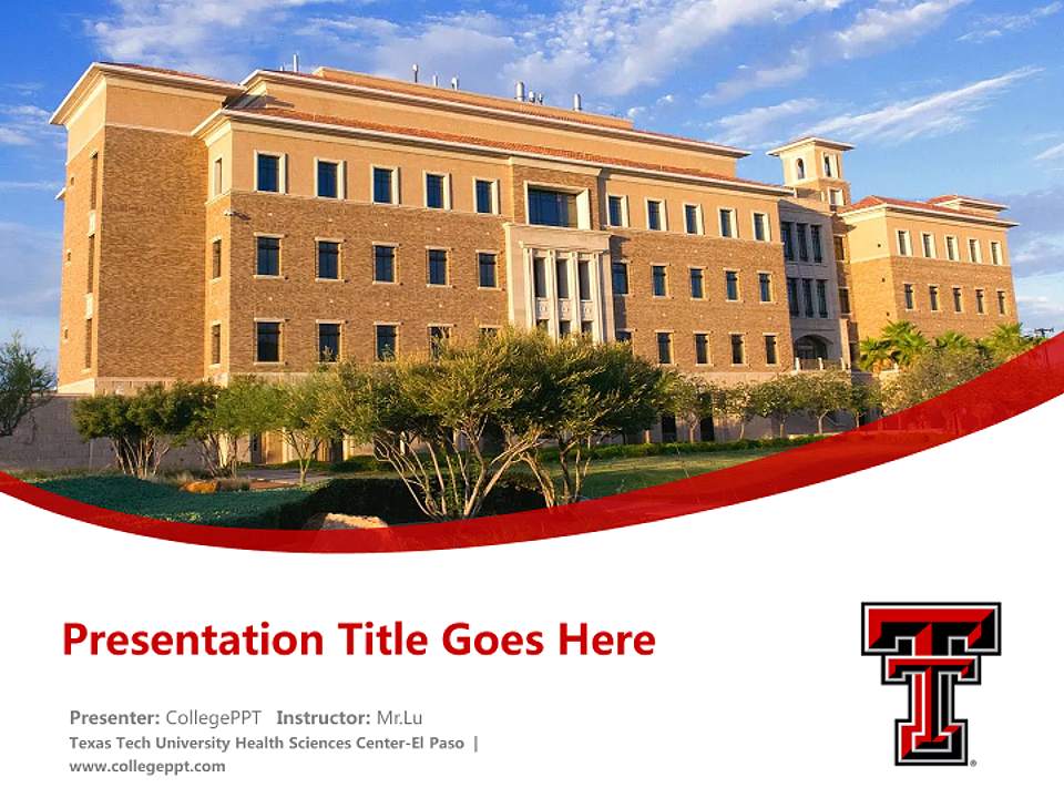 Texas Tech University Health Sciences Center-El Paso Course/Courseware Creation PPT Template4:3 ratio PPT effect preview image5