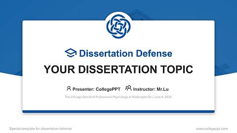 The Chicago School of Professional Psychology at Washington Dc Graduation Thesis Defense PPT Template