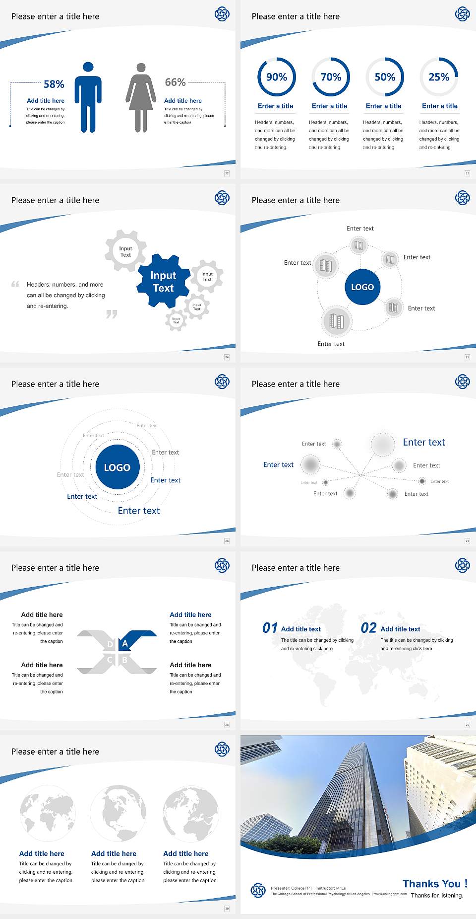 The Chicago School of Professional Psychology at Los Angeles Course/Courseware Creation PPT Template4:3 ratio PPT effect preview image4