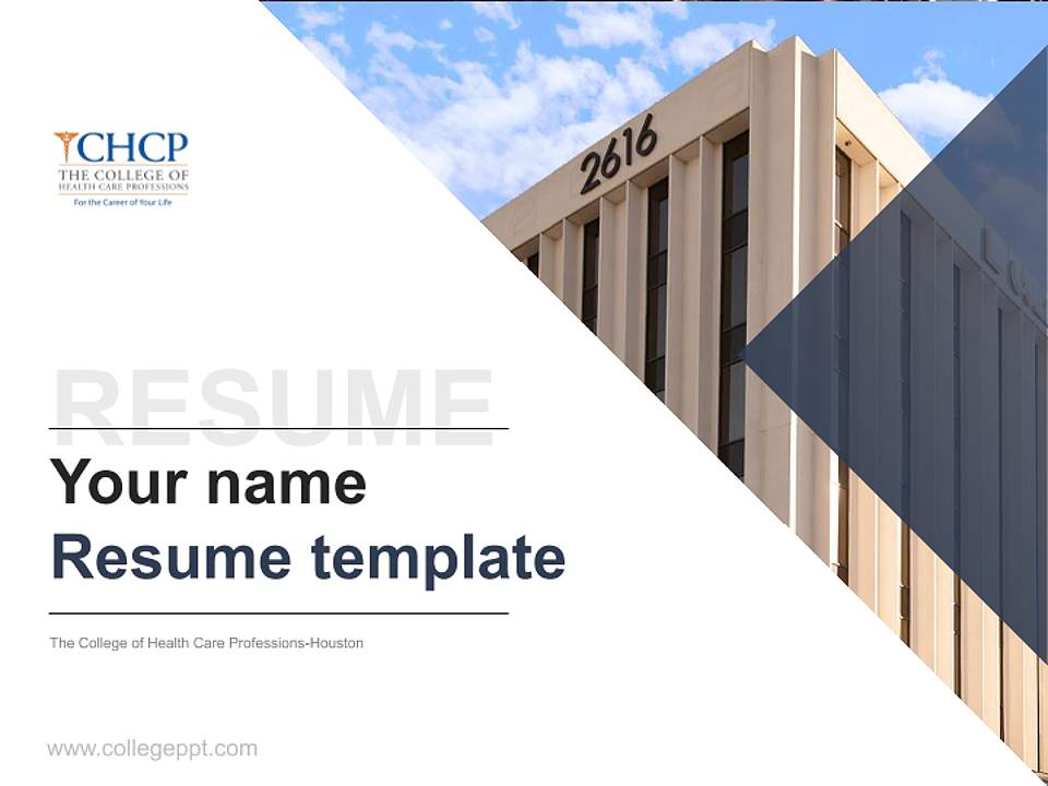 The College of Health Care Professions-Houston Resume PPT Template4:3 ratio PPT effect preview image5