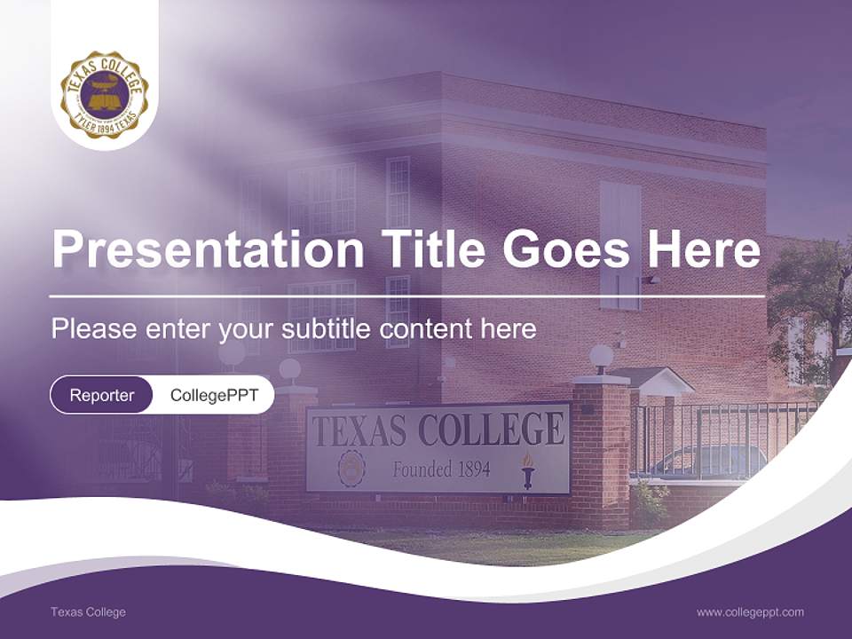 Texas College Lecture Sharing and Networking Event PPT Template4:3 ratio PPT effect preview image4