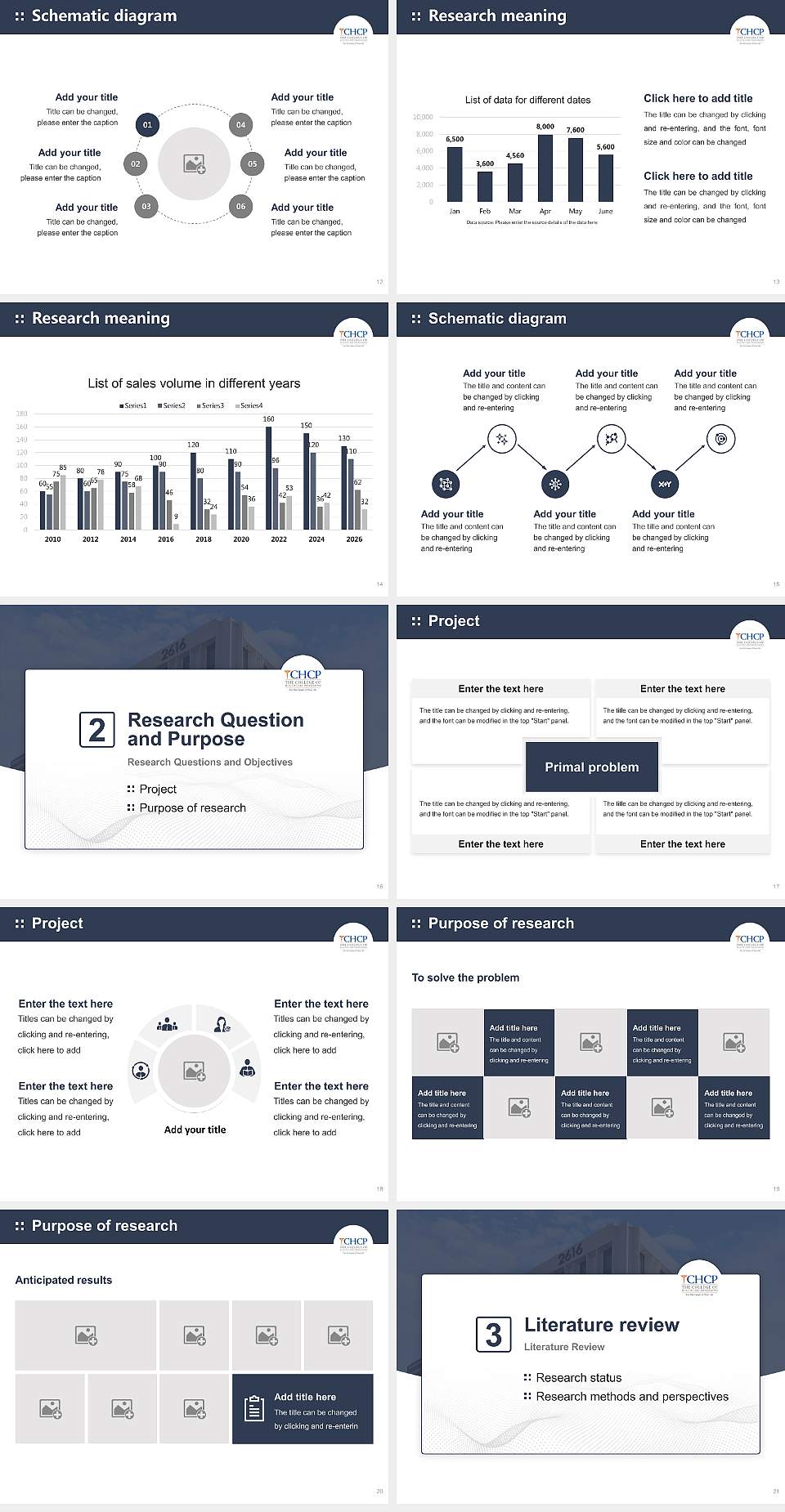The College of Health Care Professions-Houston Graduation Thesis Defense PPT Template4:3 ratio PPT effect preview image3