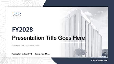 The College of Health Care Professions-Houston Academic Presentation/Research Findings Report PPT Template
