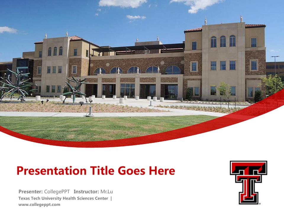 Texas Tech University Health Sciences Center Course/Courseware Creation PPT Template4:3 ratio PPT effect preview image5