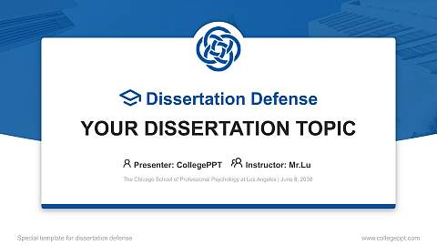 The Chicago School of Professional Psychology at Los Angeles Graduation Thesis Defense PPT Template