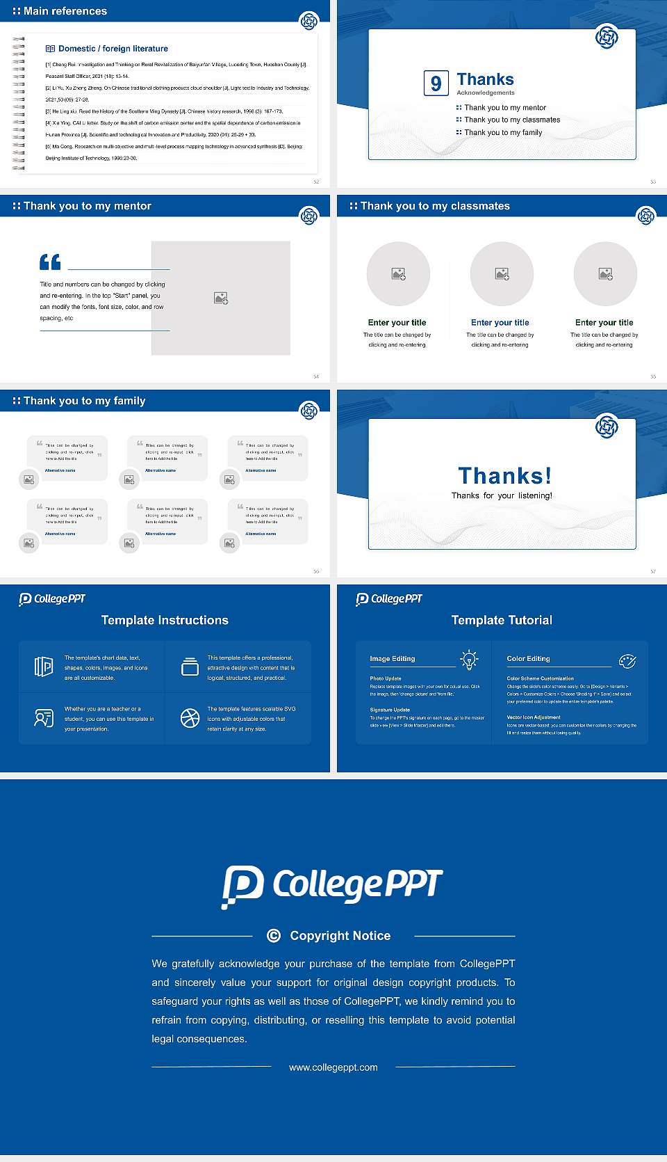 The Chicago School of Professional Psychology at Los Angeles Graduation Thesis Defense PPT Template16:9 ratio PPT effect preview image7