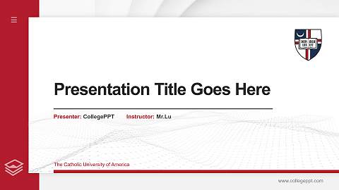The Catholic University of America Thesis Proposal/Graduation Defense PPT Template