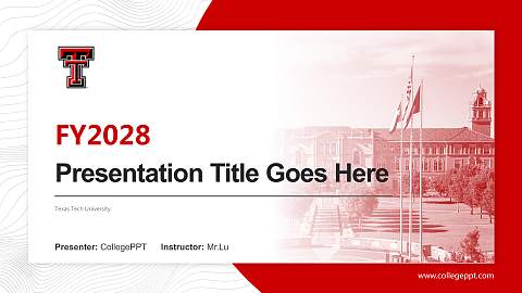 Texas Tech University Academic Presentation/Research Findings Report PPT Template