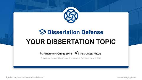 The Chicago School of Professional Psychology at San Diego Graduation Thesis Defense PPT Template